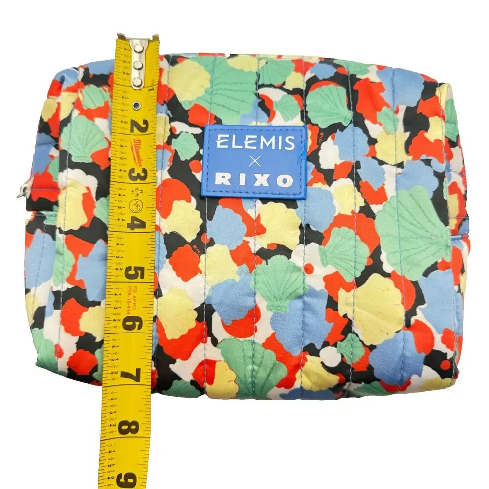 Elemis x Rixo Cosmetic Makeup Bag Quilted Floral Travel Pouch Organizer NWT Gift